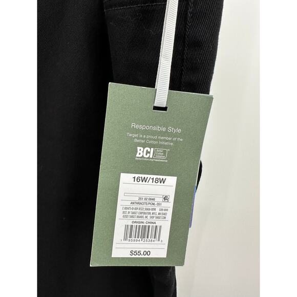 Nili Lotan for Target Anthracite Black Denim Jeans Women's Plus Size 16W/18W NWT - Picture 3 of 7